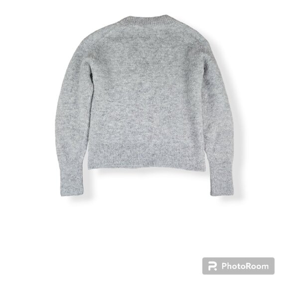 Aritzia Little Moon Snowdrop Alpaca Mohair V-neck Sweater 19.5" Ptp - Picture 6 of 13